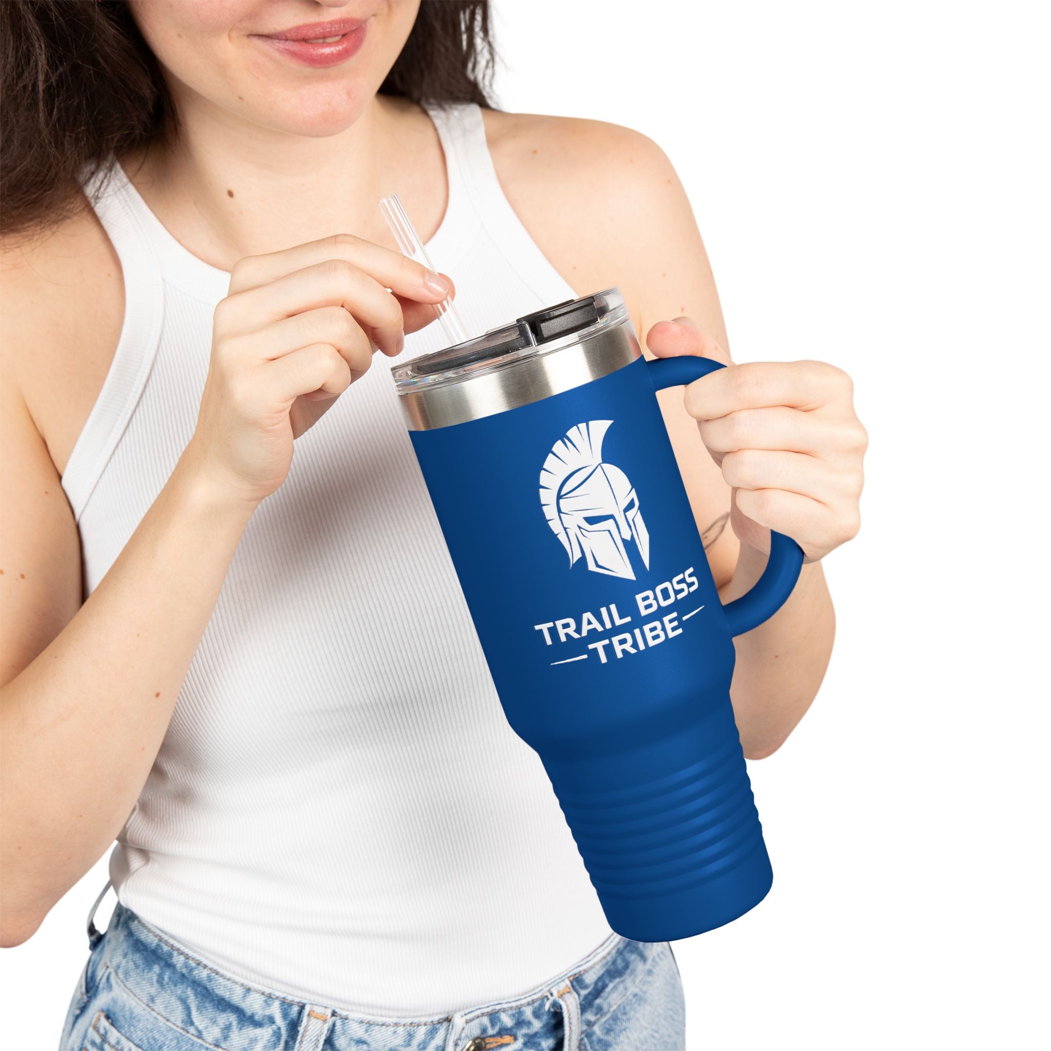 40oz Insulated Travel Mug – Trail Boss Tribe Logo Stainless Tumbler