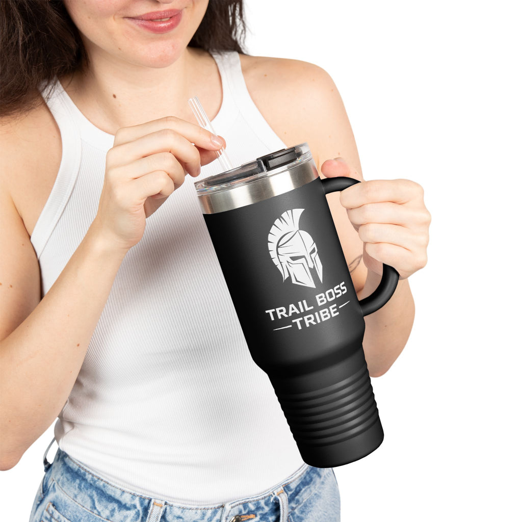 40oz Insulated Travel Mug – Trail Boss Tribe Logo Stainless Tumbler