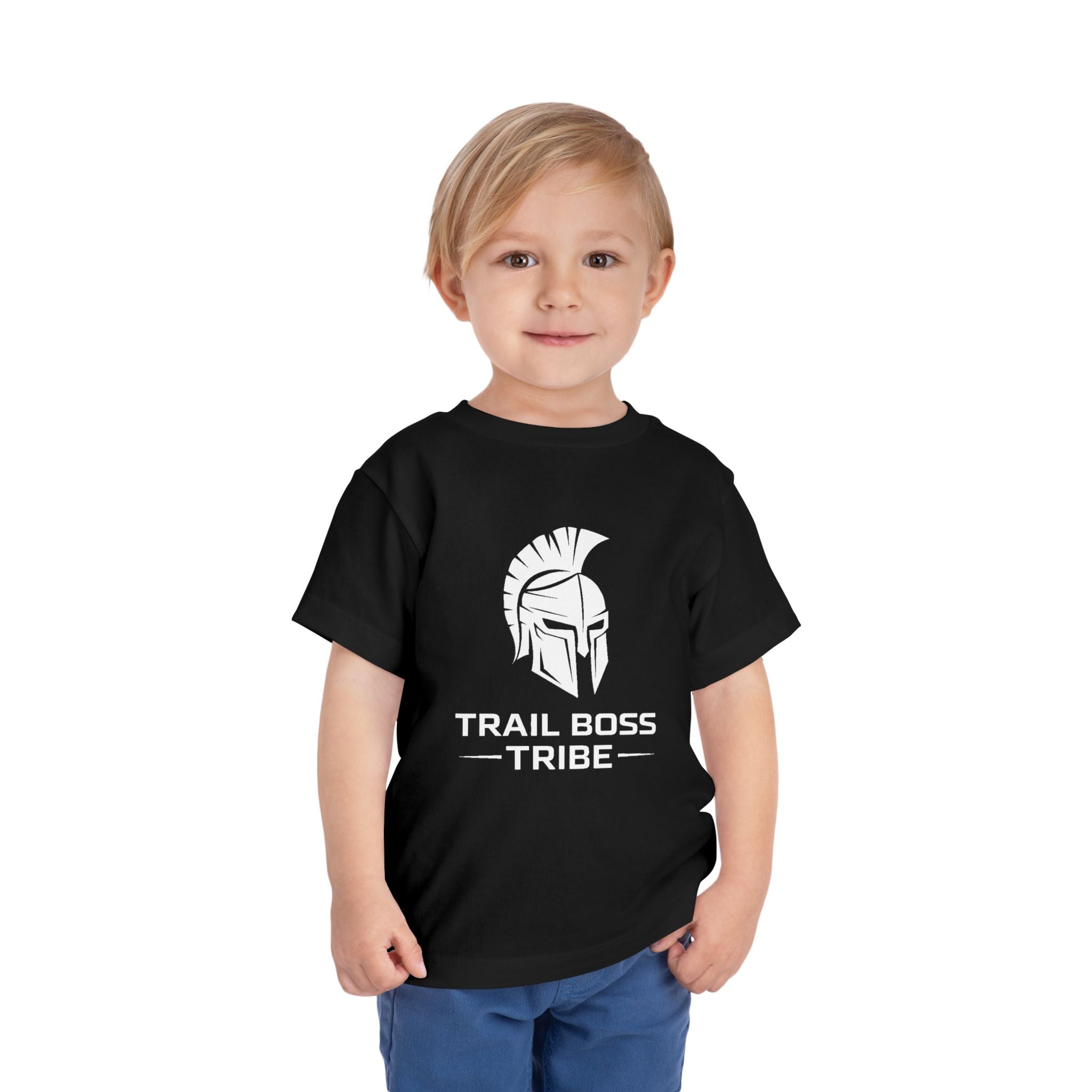Toddler Tee — "Trail Boss Tribe" Spartan Helmet Kids Shirt