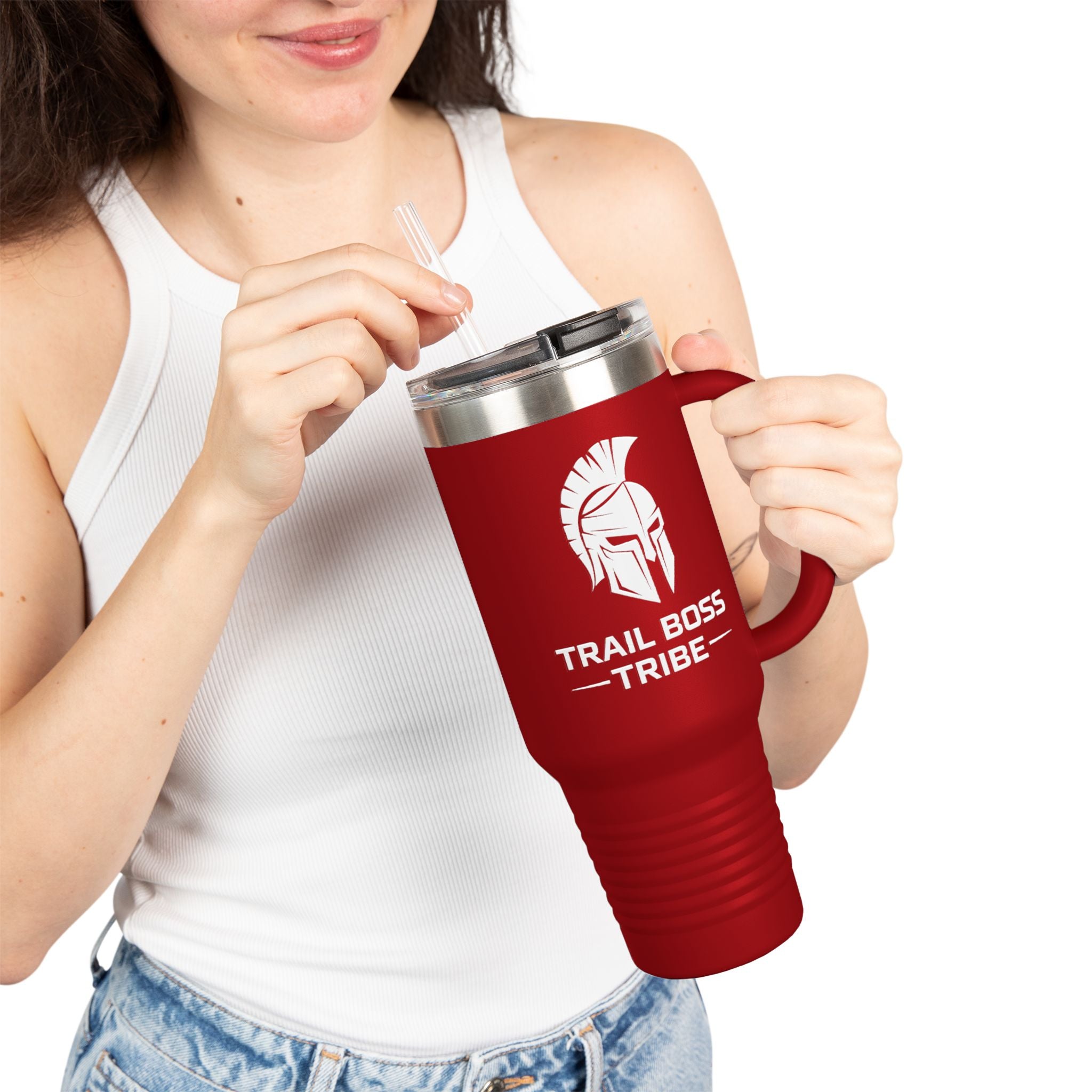 40oz Insulated Travel Mug – Trail Boss Tribe Logo Stainless Tumbler