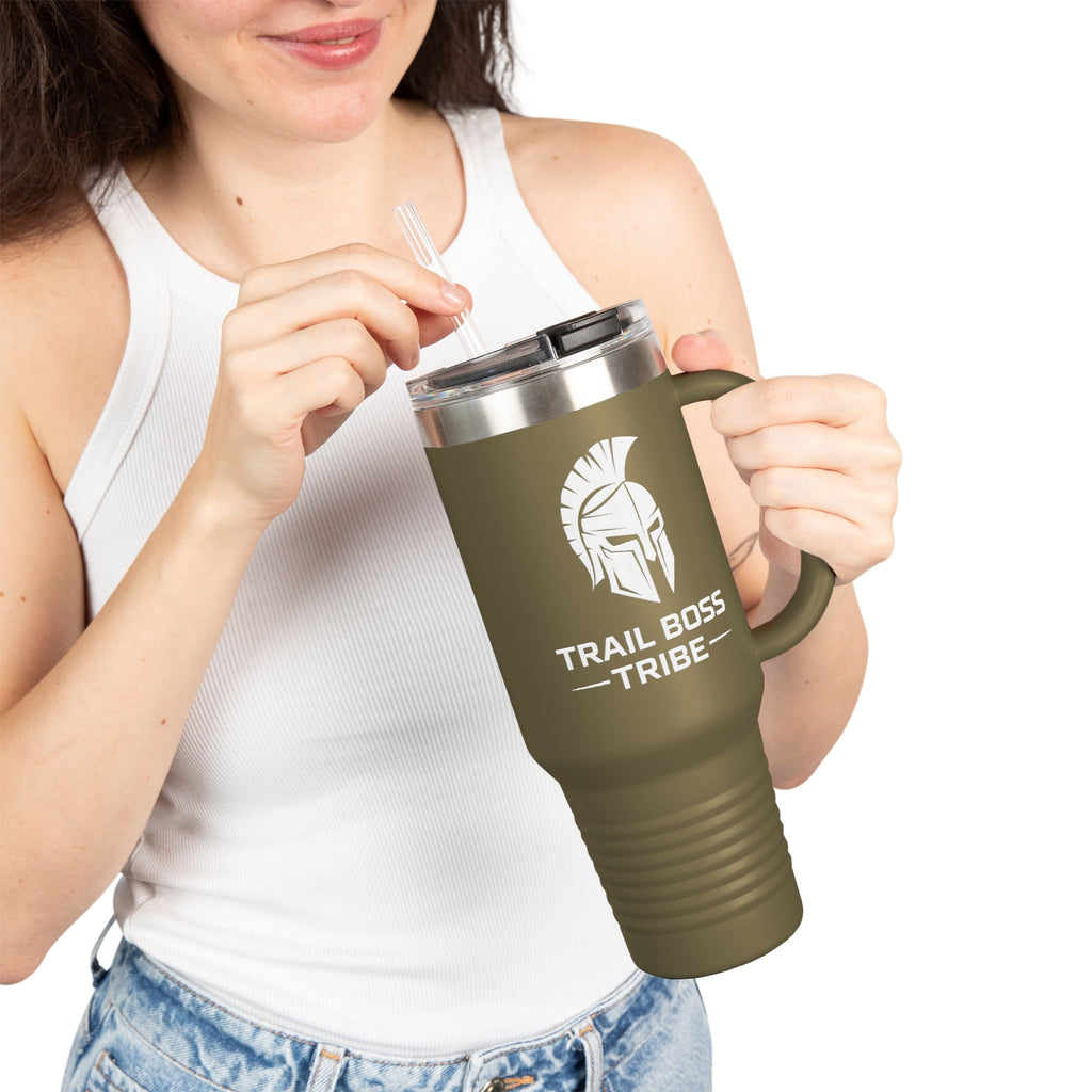 40oz Insulated Travel Mug – Trail Boss Tribe Logo Stainless Tumbler