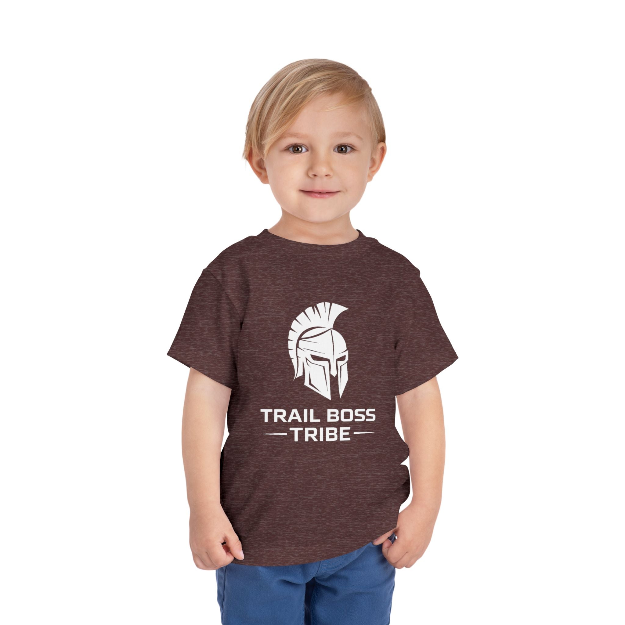 Toddler Tee — "Trail Boss Tribe" Spartan Helmet Kids Shirt