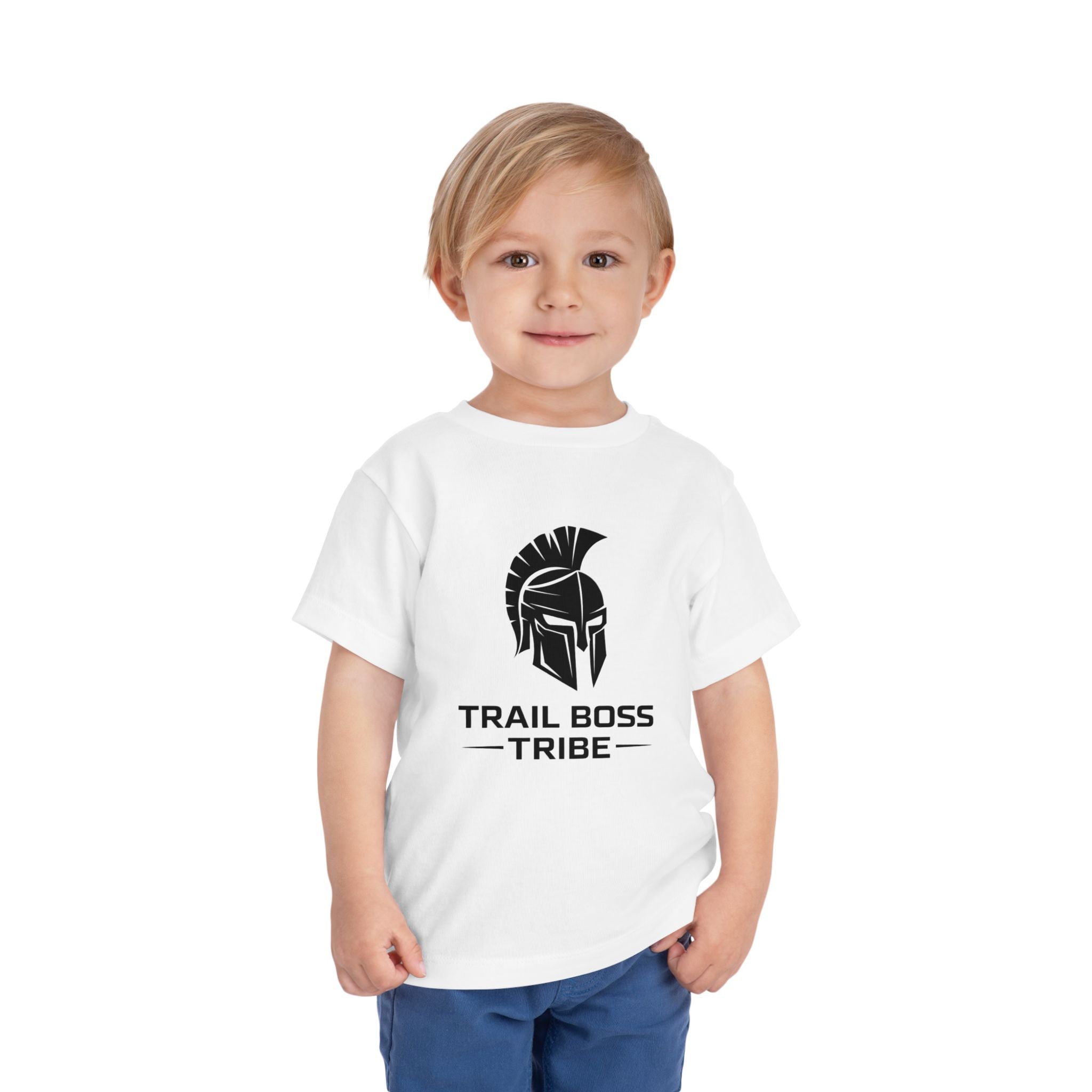 Toddler Tee — "Trail Boss Tribe" Spartan Helmet Kids Shirt